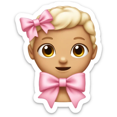 Baby pink bow  sticker