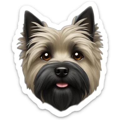 black cairn terrier sticker