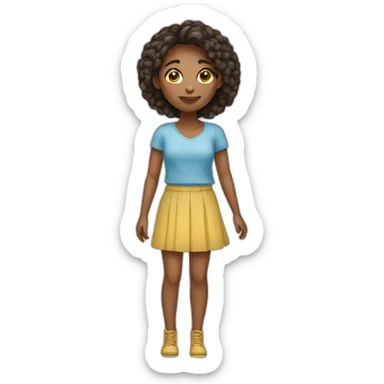 Fille en jupe sticker