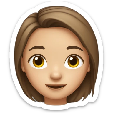 Girl with brown hair and petit brabancon sticker