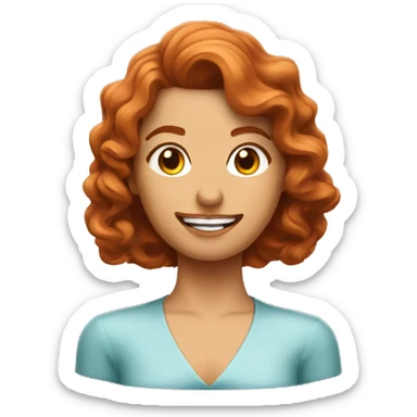 Ruiva cabelo liso, segurando um troféu do Oscar sticker