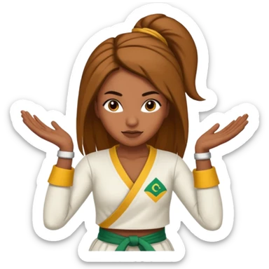 Mulher com roupa de capoeira sticker