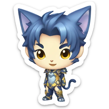 Catboy-Chibi-Sona-Shiny-Fakémon full body sticker
