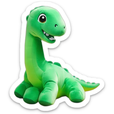 H&M green brontosaurus cuddly toy sticker