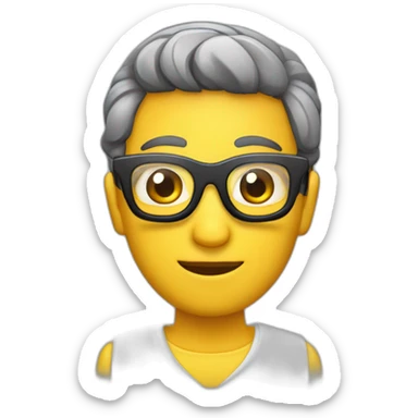 Lelis Vercellesi con gafas de aumento sticker