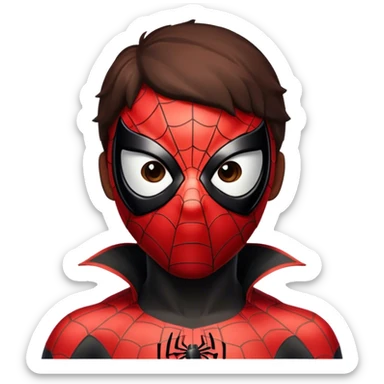 miles morales with spiderman mask 'Two Person " sticker