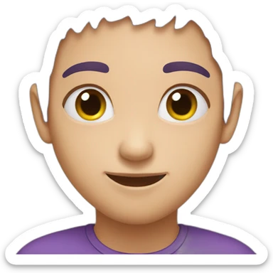 Violet heart emoji sticker