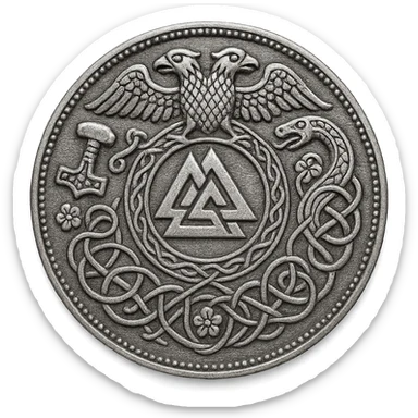I need you to help me recreate these coing exactly as it is but just make it silver make the coin silver with transparent background please! sticker