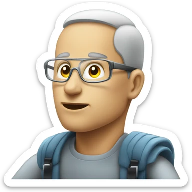 Mega mind in wheelchair sticker