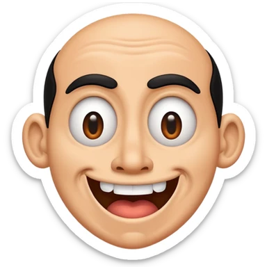 silly exaggerated cartoon face making goofy expression inspired by slang jackwagon sticker