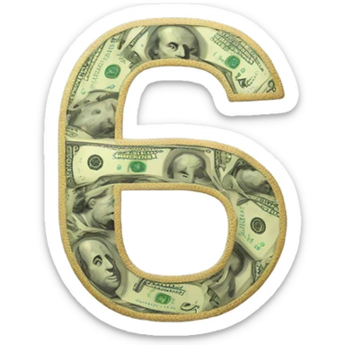 Letter b money sticker