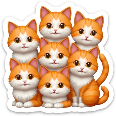 Cats, love and happiness sticker