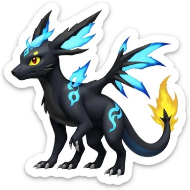 Salandit-Zekrom-Umbreon-Silvally-fusion (full body) sticker