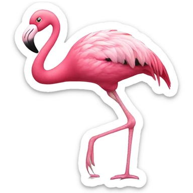 Tap dancing pink flamingo  sticker