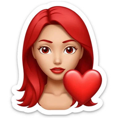 A heart emoji for a raging hot girl who looks like megan fox. Just an absolute rocket. sticker