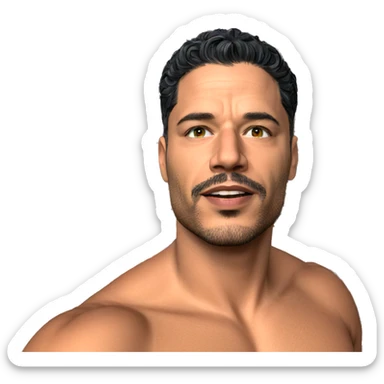 nighttime gaze of a man sticker