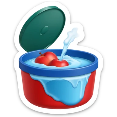 make an apple style emoji of Vicks Vaporub - it should have a dark green lid and a blue tub sticker
