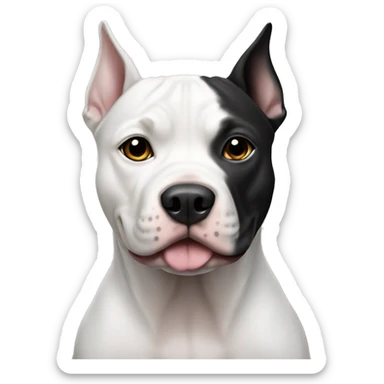 Pitbul white and black sticker