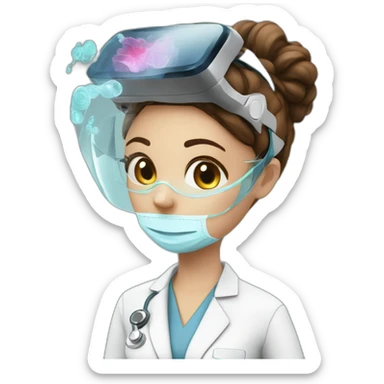 Surgeon-with-virtual-reality-display-operating-on-woman sticker