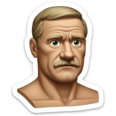 ultra muscular pro bodybuilder german great leader 2nd world war german leader early 20th century german leader late 1930s german leader face dictator face adolf face sticker