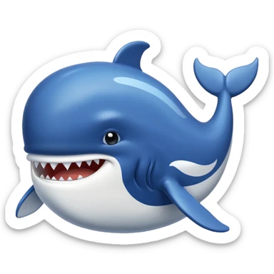 angry docker whale sticker