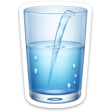 freezing glass of water sticker