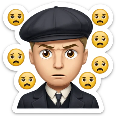 Make emoji on Peaky blinders with Hindi words on meme sticker