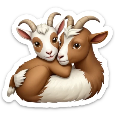 Goat in a headlock sticker
