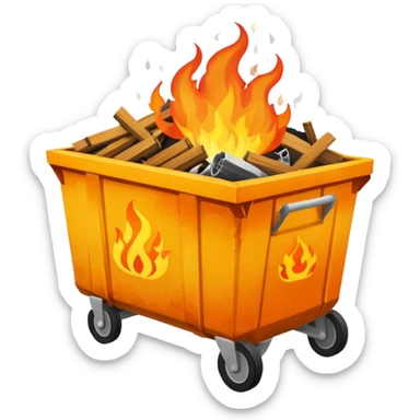 dumpster fire sticker