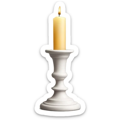 candlesticks in a beautiful plaster candlestick sticker