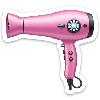pink elegant blow dryer with diamonds sticker