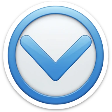 blue circle with a checkmark in the middle sticker