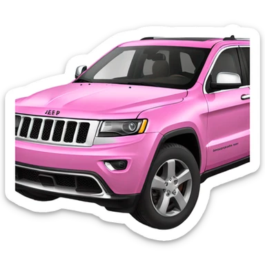 Pink jeep grand Cherokee sticker