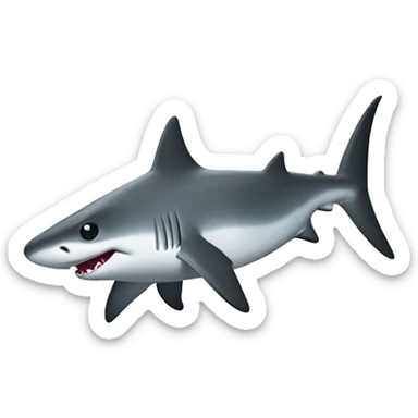 Christmas hammerhead shark sticker