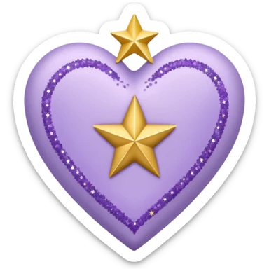 lavender heart with a star sticker