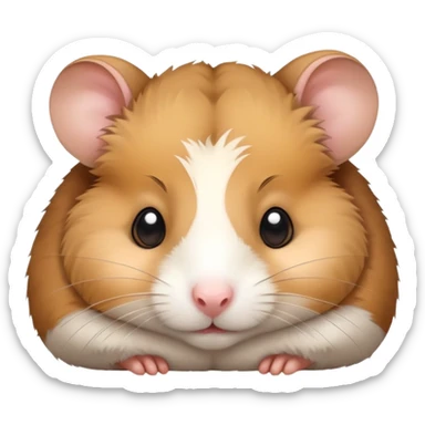 hamster going to sleep sticker