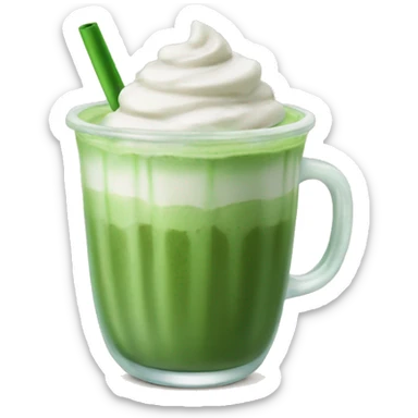iced matcha latte with no whip cream  sticker