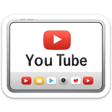 youtube interface in browser sticker
