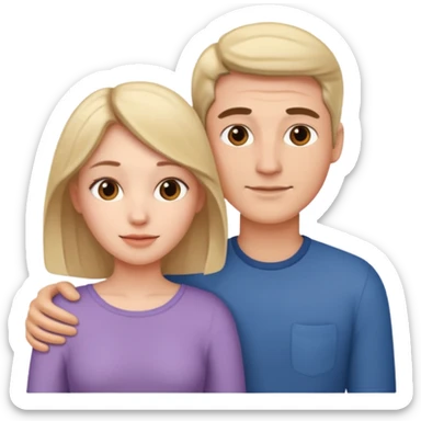 Naked man and woman laying together sticker