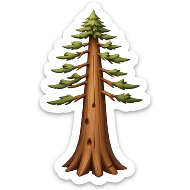 long slim sequoia tree sticker
