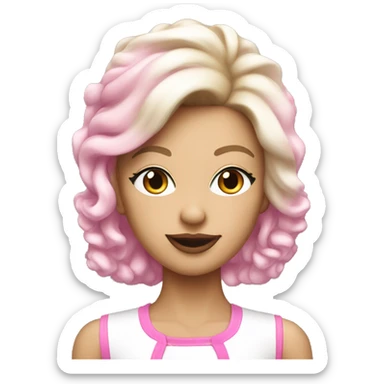 Pink and white coquette sticker