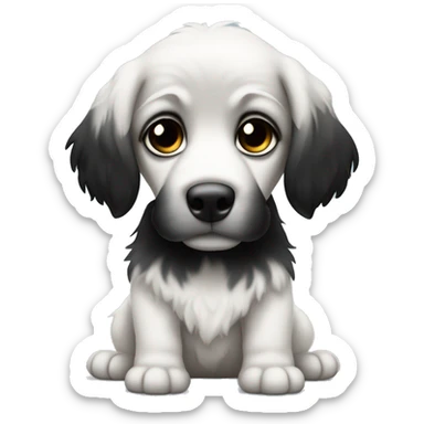 cachoro branco sou menino cabelo preto camisa do corintias sticker