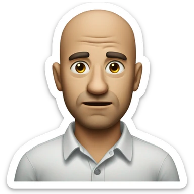 A man that is not impressed by a joke sticker