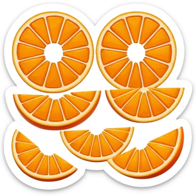 orange wedge sticker