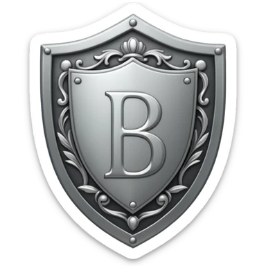 Shield with letter B sticker