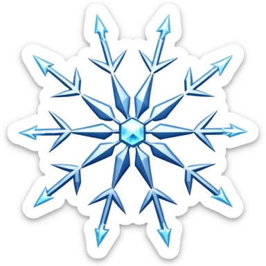 A thunderstorm snowflake that consists of lightning sticker