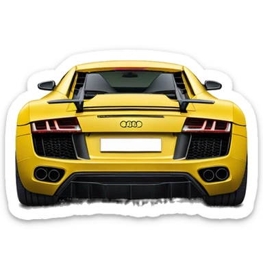 A hybrid between Audi R8 and Lamborghini harrocon  sticker