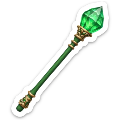 Green mage cane sticker
