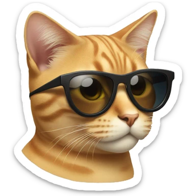Cat with sunglasses sticker