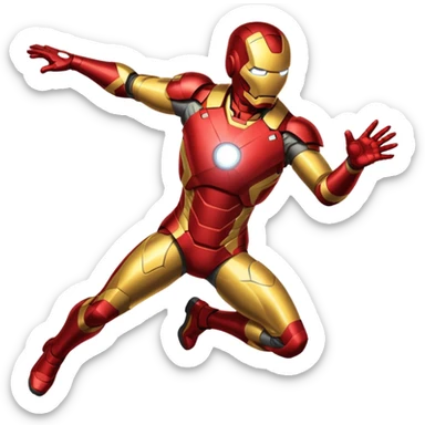 ironman flying sticker